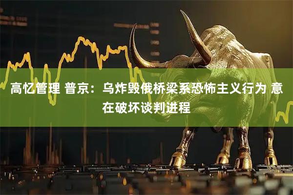 高忆管理 普京：乌炸毁俄桥梁系恐怖主义行为 意在破坏谈判进程