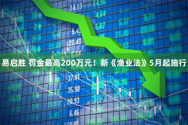 易启胜 罚金最高200万元！新《渔业法》5月起施行